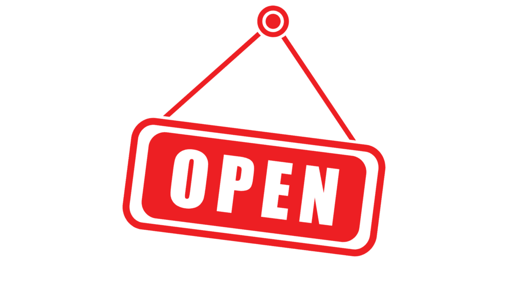 Open sign
