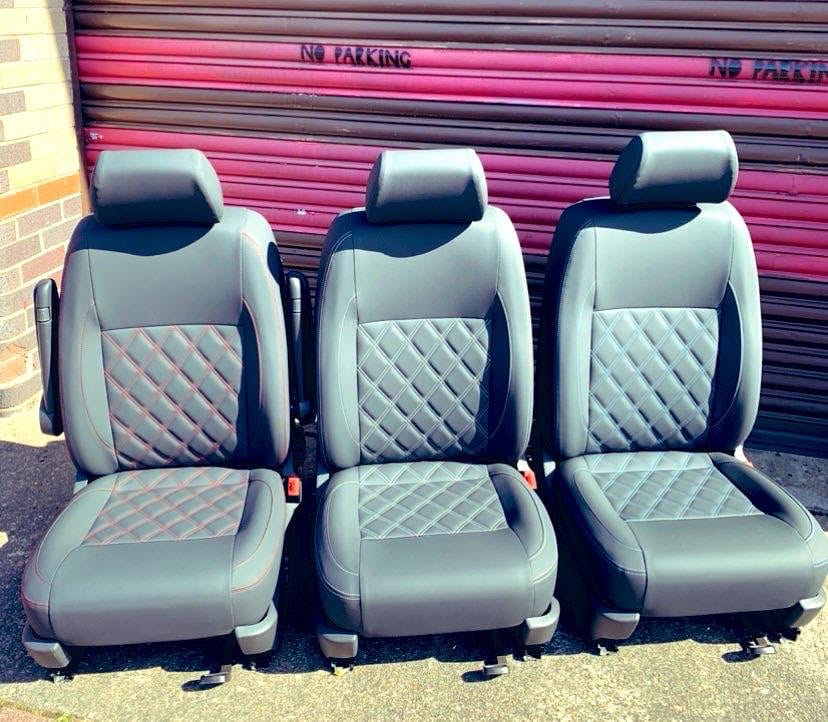 front seats with Bentley style stitching